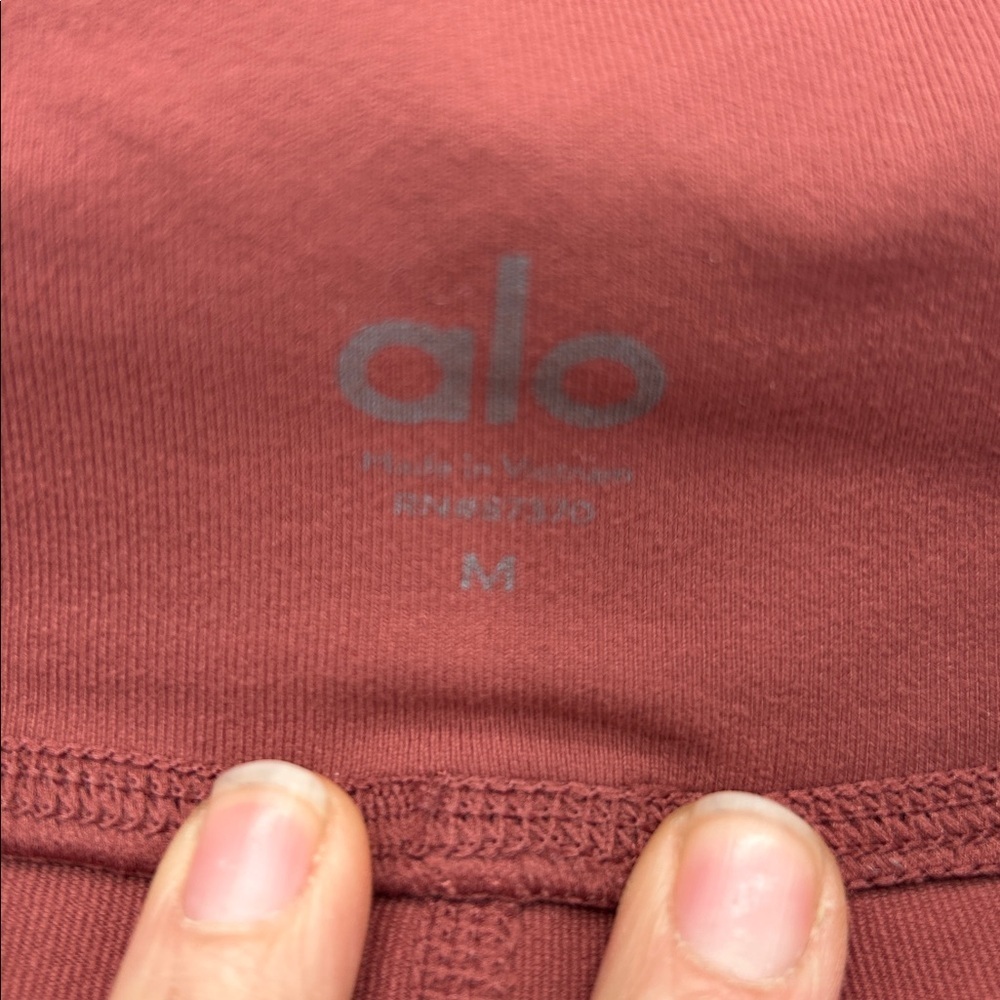 Alo Yoga High Waist Sculpt Mesh Leggings Rust Brown Size M - Picture 2 of 8